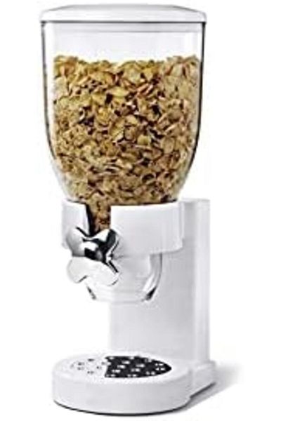 Türkiye Nessan White Cereal Dispenser Dry Food countertop Kitchen Tools Storage Container, Dry Food