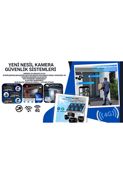 O-KAM PRO 6060 4g solar Güneş panelli 3 kameralı