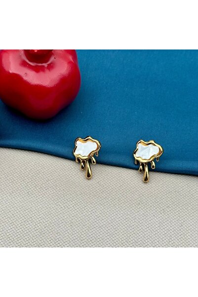 Opia Takı & Aksesuar Steel Enamel Cloud Earrings