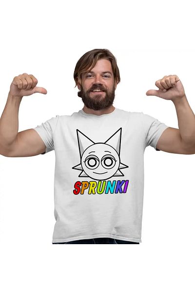 OEM Men's T-Shirt Sprunki Music Game Wenda