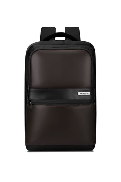Lavie Sport Armour 24L Laptop Backpack with Trolley sleeve For Men & Women (Black/Choco)