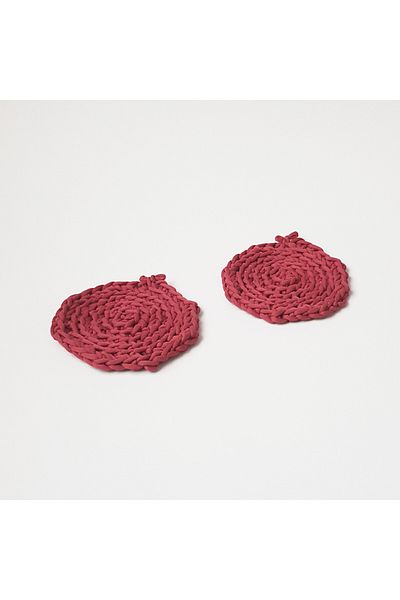 Blanosic Set of 2 food/water bowl holders for dogs and cats, Furry, Handmade, 15 cm