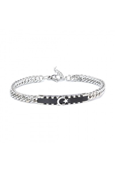 FM Moon Star Themed Steel Bracelet 3183Ebf1D2