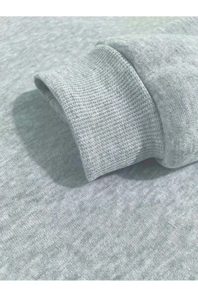 WOODROFFE Men's Milano Printed Oversize Casual Gray Black Hooded Sweatshirt