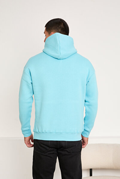 STOCX Hooded Basic Oversize Men's Sweatshirt
