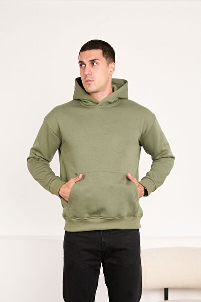 STOCX Hooded Basic Oversize Men's Sweatshirt