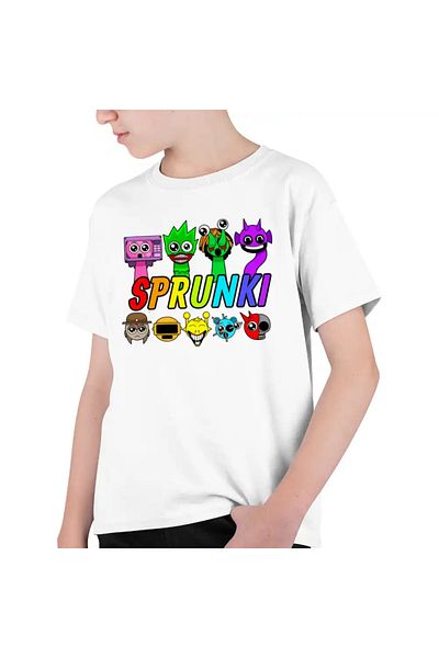 OEM Kids Boys' T-Shirt Sprunki Horror Music Game