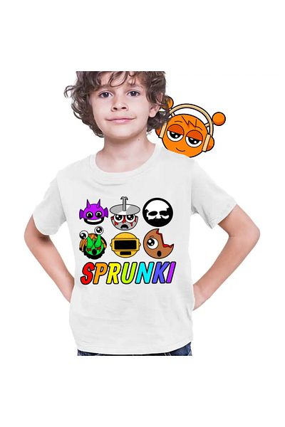 OEM Children's T-shirt Boys Sprunki Horror Team