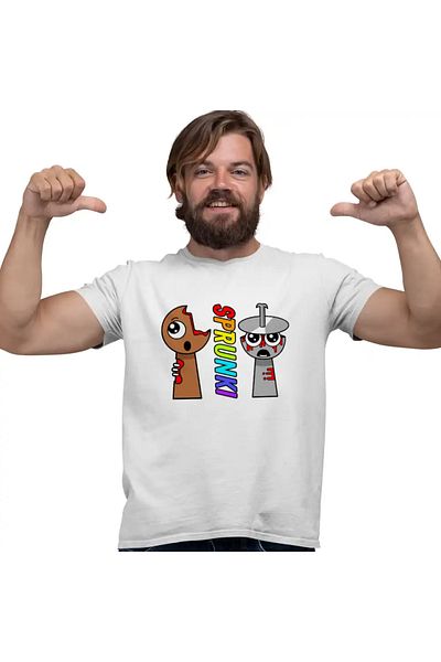OEM Men's T-Shirt Sprunki Horror Theme