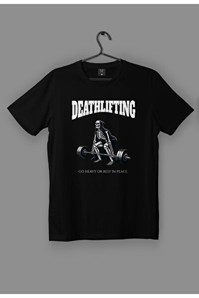 Marco Fresco Tricou oversize unisex cu imprimeu pentru adolescent Deadlifting