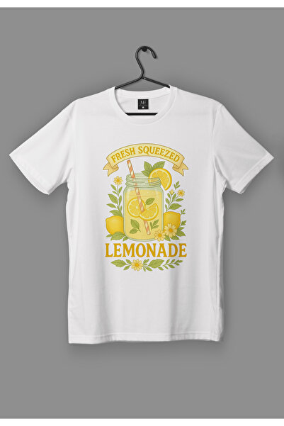 Marco Fresco Унисекс младежка тениска с принт „Лимонада“ в голям размер