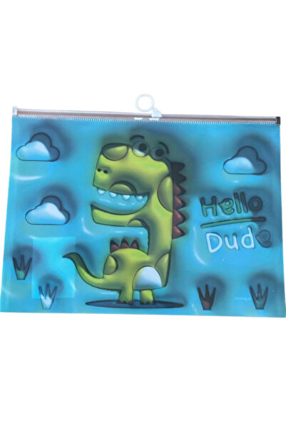 Südor A4 Dinosaur Pattern Zipper File Zipper Envelope File