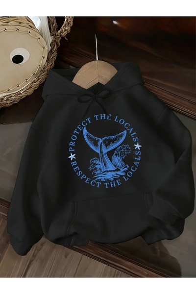 FUFLUNS سويت شيرت بقلنسوة مطبوع للجنسين للنساء/الرجال