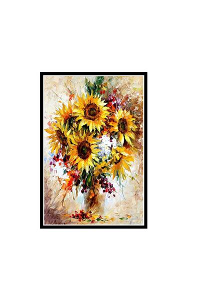 hazalshop Poster retro din lemn cu design floral 20x30 cm