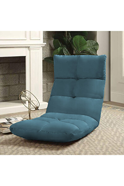Lazy Vibes | Picnic Upholstered Velvet Foldable Floor Chair - Dark Gray