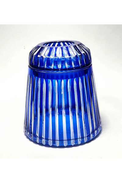 Kristal Market Handmade Cut Crystal Mercury Vertical Pattern Decorative Presentation Holder Indoor Napkin Holder