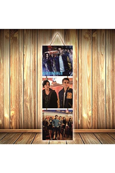 hazalshop Poster din lemn retro triplu, proiectat de Riverdale U337