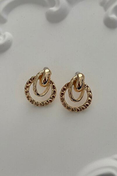 Lavian Accessories Camelia Gold Modern Küpe