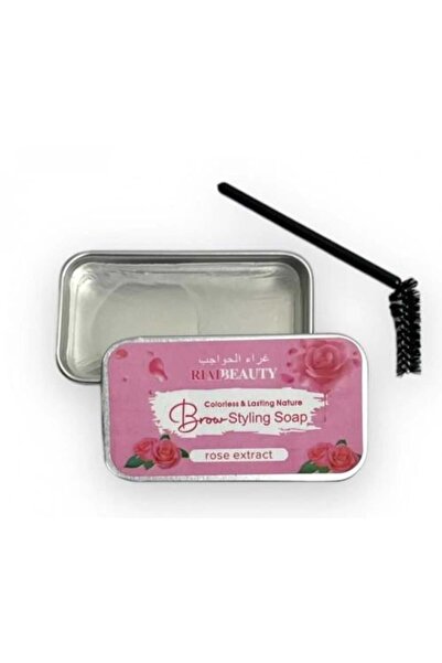 RIAL BEAUTY صابون تصفيف الحواجب بخلاصة الورد - شفاف
