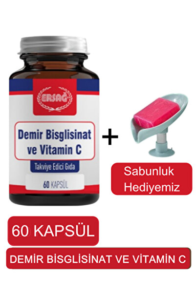 Ersağ Demir Bisglisinat ve Vitamin C Takviye Edici Gıda - Sabunluk Hediyemiz ...
