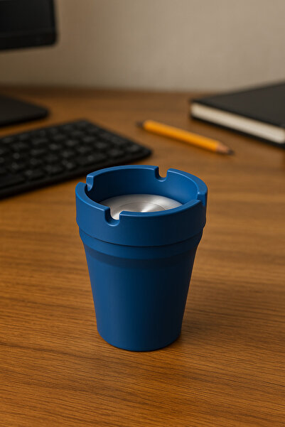 KaktüsKedi Yanmaz Metal Kapaklı Kokusuz Eco Küllük