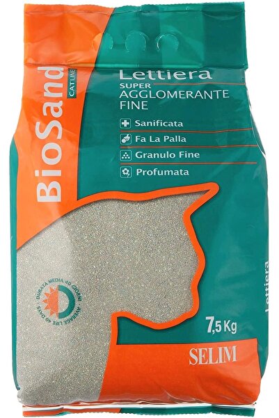 BİO SAND بايو ساند رمل مهد للقطط مطهر ومعطر تكتل ممتاز 7.5 كغ