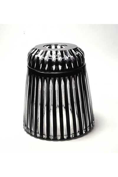 Kristal Market Handmade Cut Crystal Mercury Vertical Pattern Decorative Presentation Holder Indoor Napkin Holder