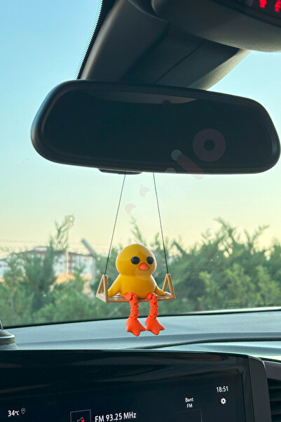 figurio Salıncaklı Civciv Araba Dikiz Ayna Süsü / Sallanan Civciv Ayna Süsü