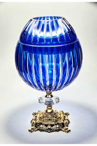 Kristal Market Handmade Cut Crystal Vertical Pattern Decorative Presentation Holder Indoor Napkin Holder