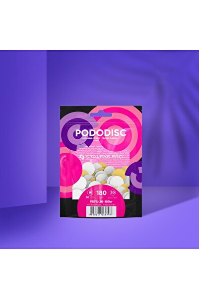 STALEKS Pododisk İçin Yedek Törpü Yumuşak Tabanlı 20mm 180 Grit (Medium) 50li...