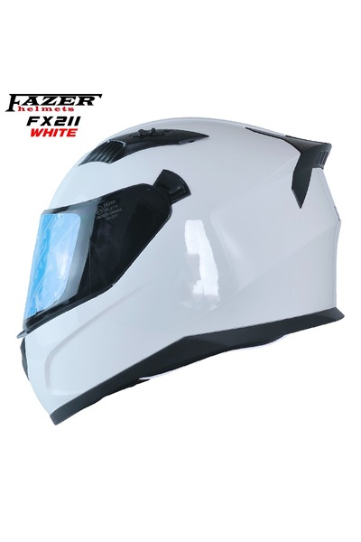 ArWears Forza FX Beyaz Full Face ( Kapalı ) Güneş Vizörlü ( Gözlüklü ) Motors...