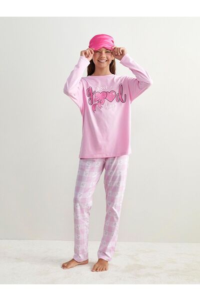 LC Waikiki Bisiklet Yaka Kız Çocuk Pijama Takımı
