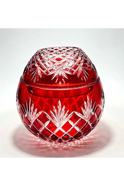 Kristal Market Handmade Cut Crystal Izmir Pattern Decorative Presentation Holder Closed Napkin Holder
