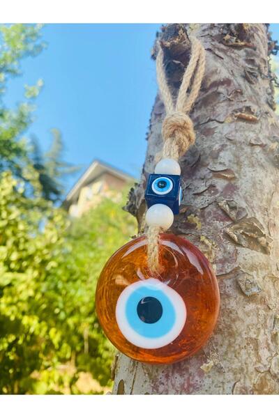 312 KONSEPT 5.5 cm Orange Color Evil Eye Bead Evil Eye Rope Tree Ornament Gift