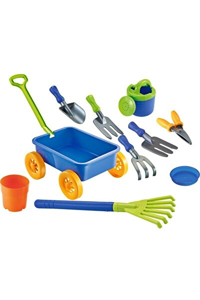 SGTT Set de 9 jucării pentru plajă și nisip, Strend Pro, cărucior, unelte, aspersor