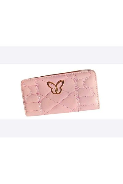 duoguo Women's fashion wallet Pink - double space for organization