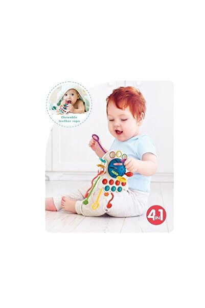 FABBA TOYS BIB68859 Duyusal Montessori Oyuncak Toplu Çekme İpli Eğitici Gelişim Destekli Motor Becerileri Öğret