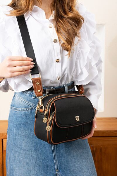 Çanta Trend 5 Compartment Long Strap Very Useful Soft Leather Crossbody and Shoulder Bag with Cover Detail 711