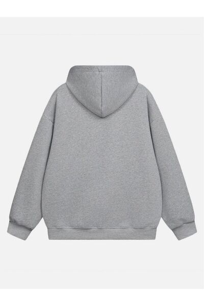 Mad&Calf Hanorac oversize unisex cu glugă din lână cu imprimeu Teddy Cowboy