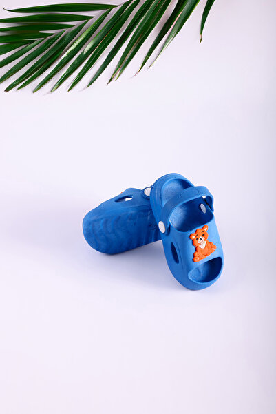 Krowaz Armour Güvenli Günlük Mavi Kaydırmaz Taban Baby Ayı Figürlü Yuvarlak T...