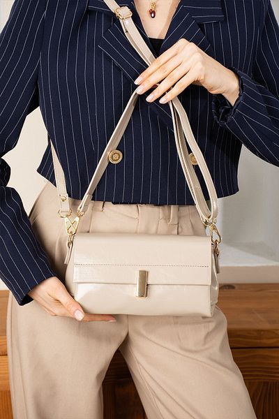 Çanta Trend 3 Compartment Double Strap Lined Shoulder Bag Very Useful and Stylish 707