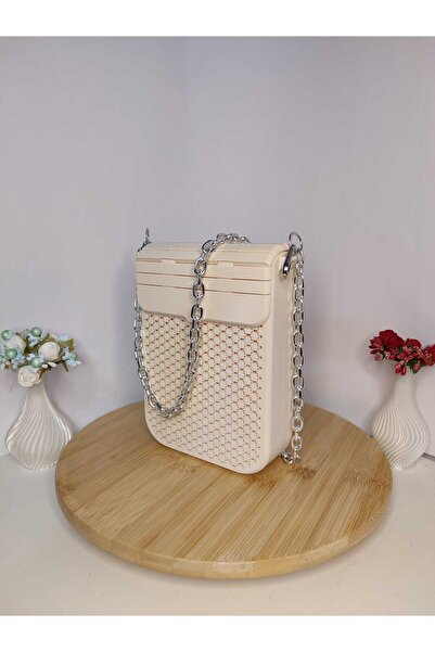 MODA حقيبة نسائية PLA بطباعة ثلاثية الأبعاد - حزام سلسلة فضي اللون، تصميم عصر...