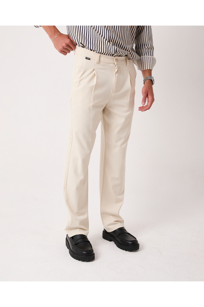 GAZAP Erkek Baggy Fit Beli Lastikli Rahat Pantolon Siyah