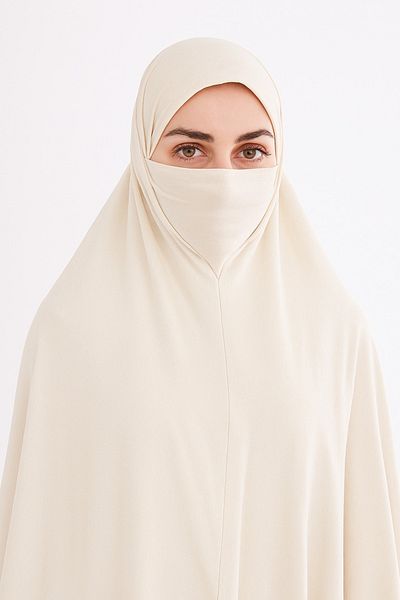 Armanım Ready Turban Veil Practical Shawl/ Scarf, Hijab with Hijab - Prayer Cover Souffle (5XL) - Black.