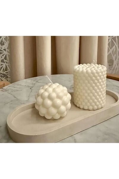 Görke Tasarım Bubble Silindir ve Bubble Yuvarlak Mum