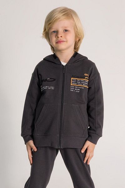 HAUSEkids 4-8 Years Racing Going Boy's Cardigan-Anthracite