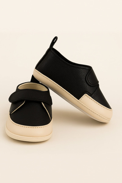 pufien Genuine Leather Baby Shoes, First Step Shoes, Baby Booties, Short Ankle and Velcro