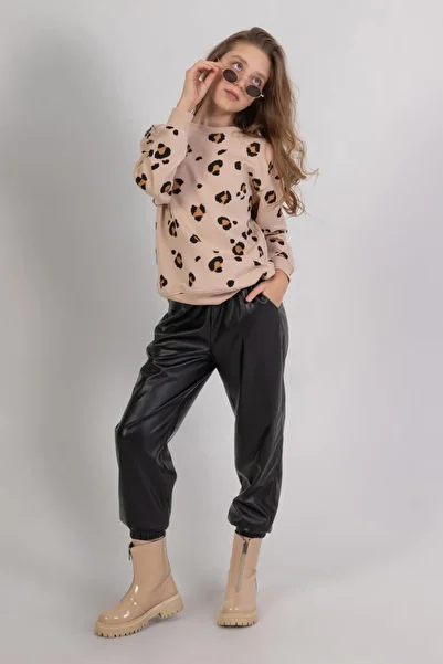 HAUSEkids 9-14 Years Leo Colorce Girl Sweat-Latte