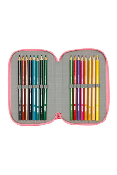 Moos School Case with Accessories Passion Multicolour 12,5 x 19,5 x 5,5 cm 37 Pieces