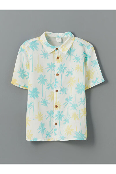 LC Waikiki Πουκάμισο ποπλίνα για αγόρια με στάμπα